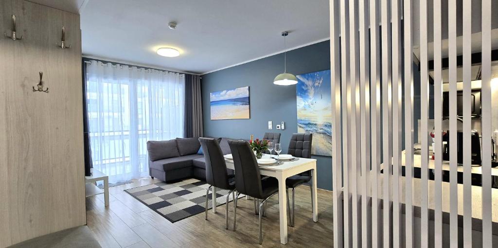 Χώρος καθιστικού στο Apartament Przystań Jantar Resort by TriApart