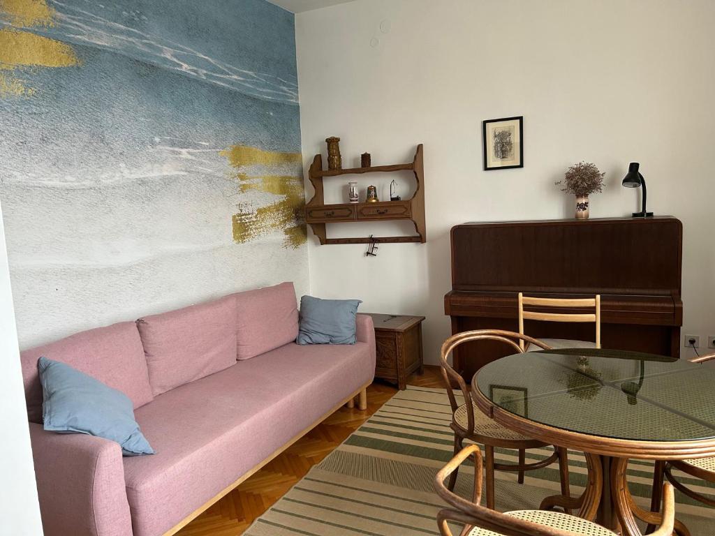 Posezení v ubytování Piano Apartment