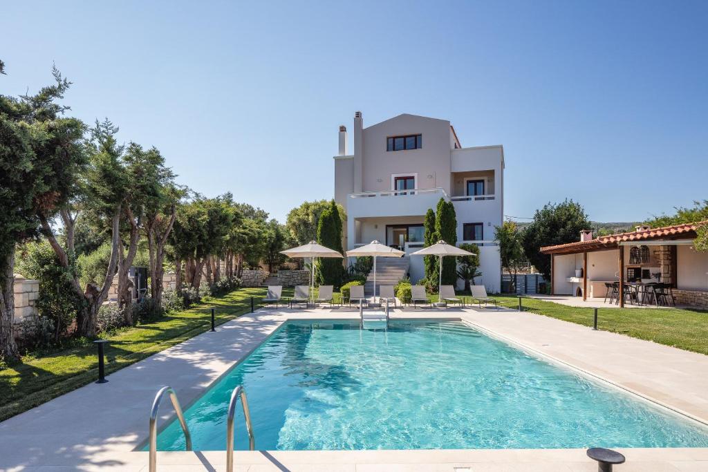 Kolam renang di atau dekat dengan Ferienvilla Malvasia Mit Swimmingpool Auf Kreta