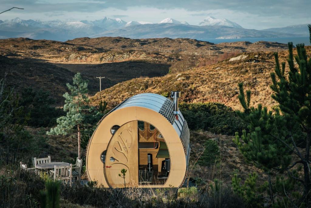 Nespecifikovaný výhled na hory nebo výhled na hory při pohledu z luxury tent