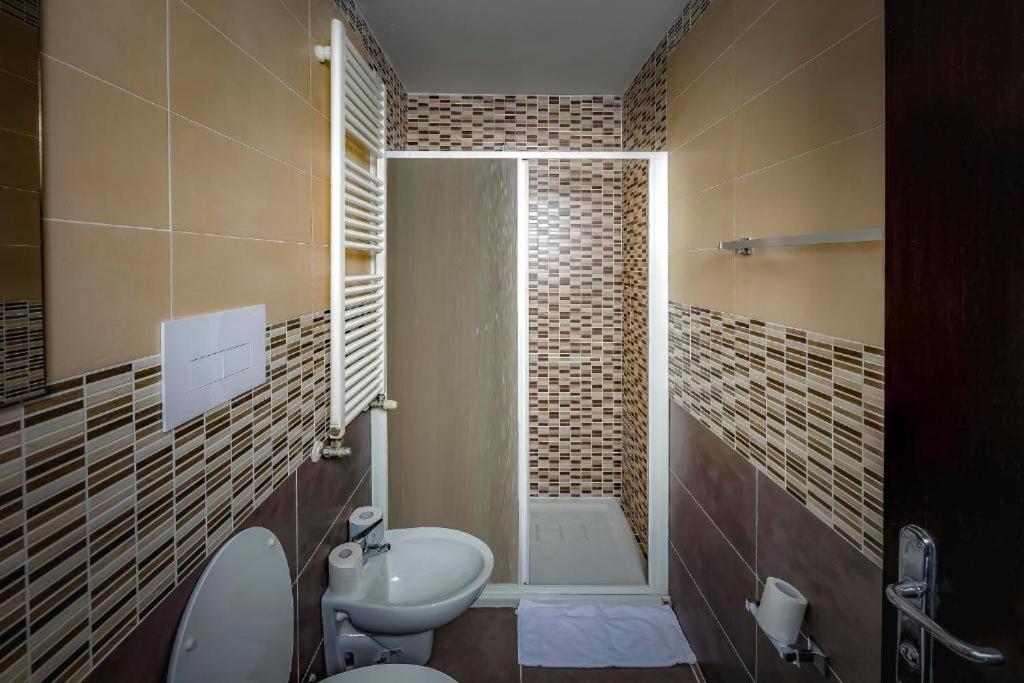 Koupelna v ubytování Hotel Trieste