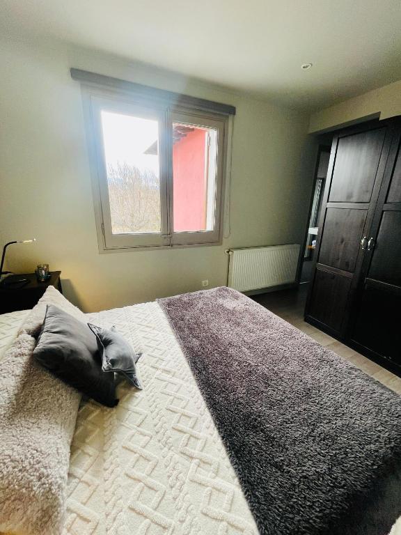 Postel nebo postele na pokoji v ubytování CAL QUEROL Llac