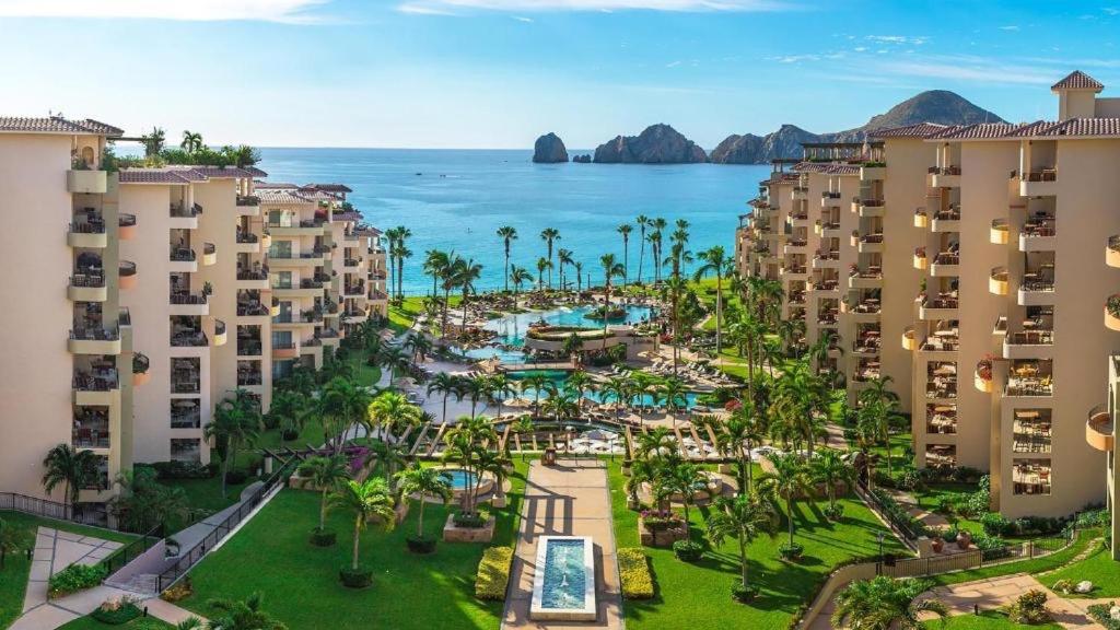 an aerial view of the resort and the ocean at Villa La Estancia in Cabo San Lucas