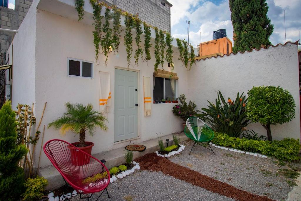 Κήπος έξω από το NUEVA Bamboo LA TEPOZTECA