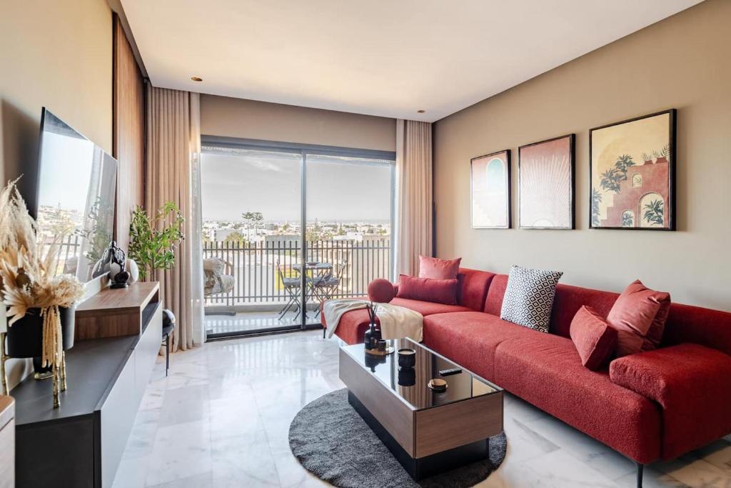 Posezení v ubytování Aliya Residence by Viva Stay