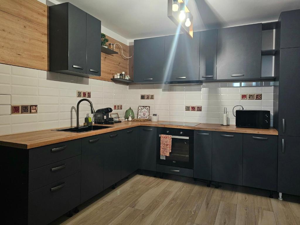 Kuchyň nebo kuchyňský kout v ubytování Pitesti House