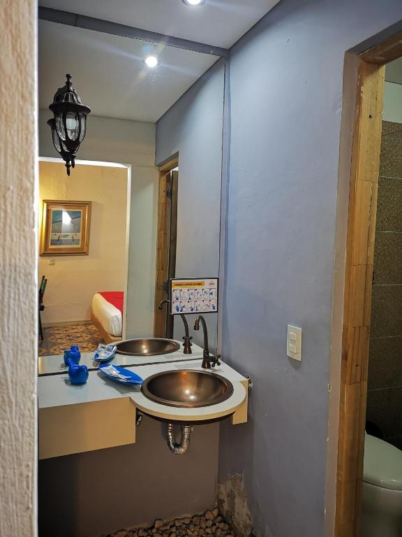 Koupelna v ubytování Hotel el Tesoro