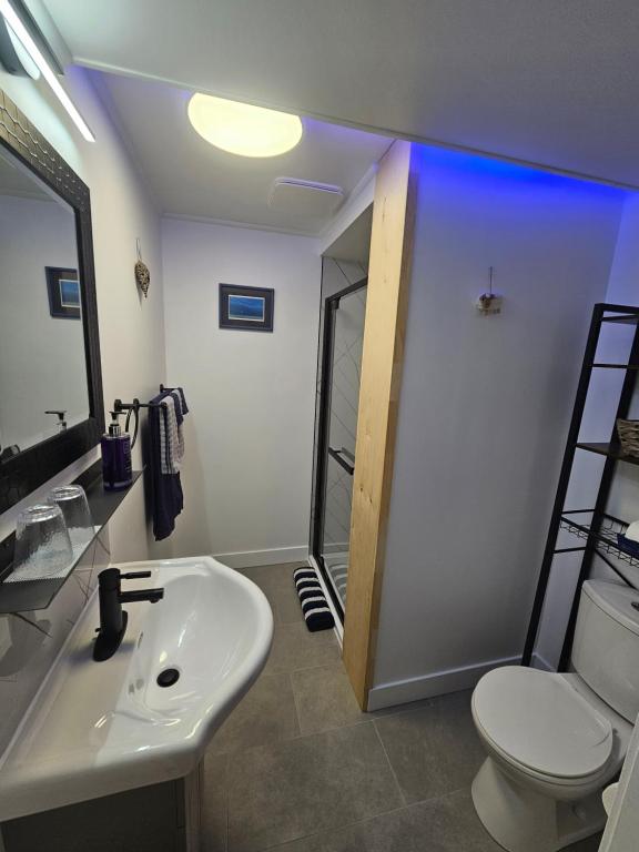 Koupelna v ubytování Auberge La Châtelaine