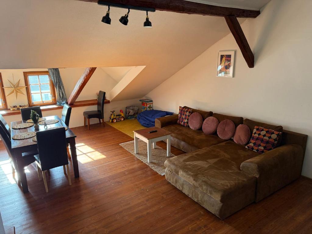 Posezení v ubytování Apartmány v pivovaru