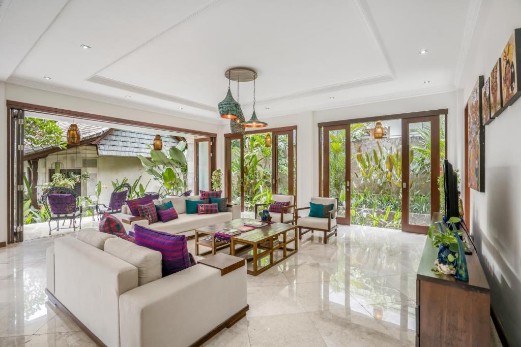 Posezení v ubytování Kano Sari Ubud Villas