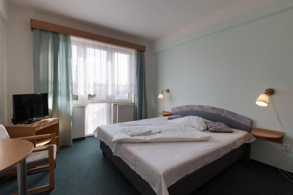 Voodi või voodid majutusasutuse Hotel Belvedere Příbram toas