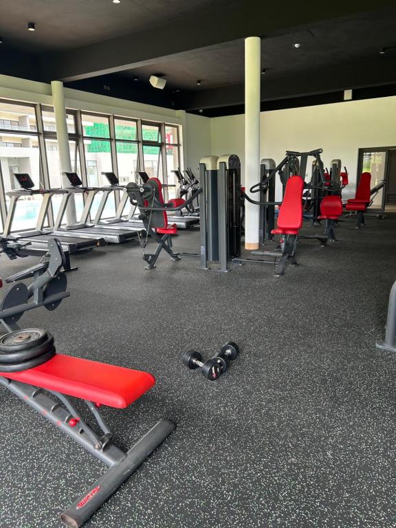 Fitness centrum a/nebo fitness zařízení v ubytování Sky serenity two rooms apartment