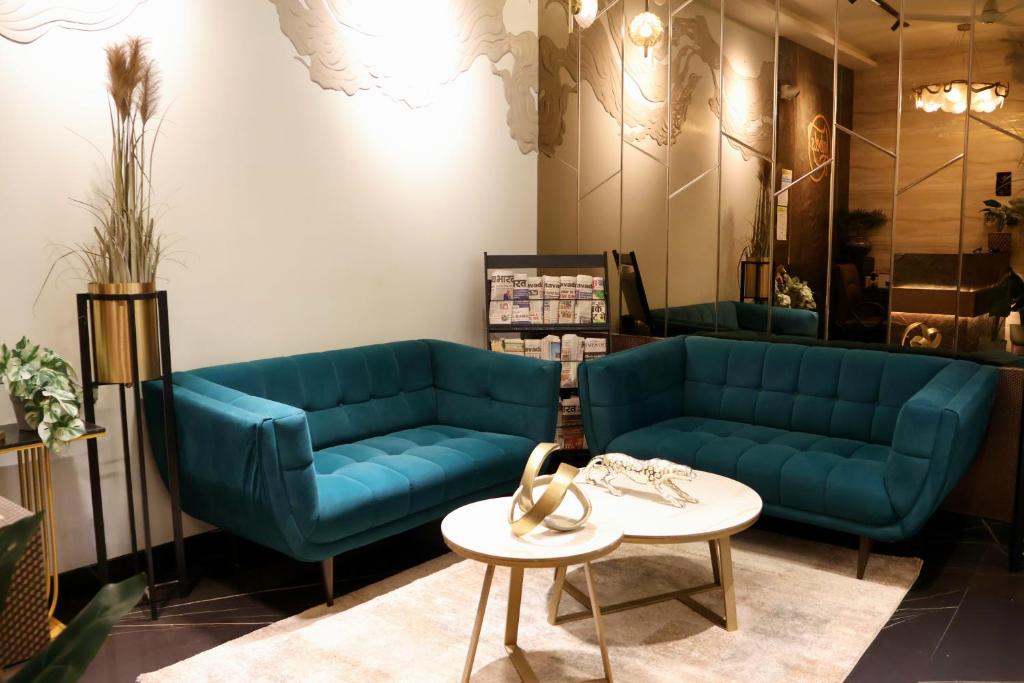 Posezení v ubytování Labels Hotel