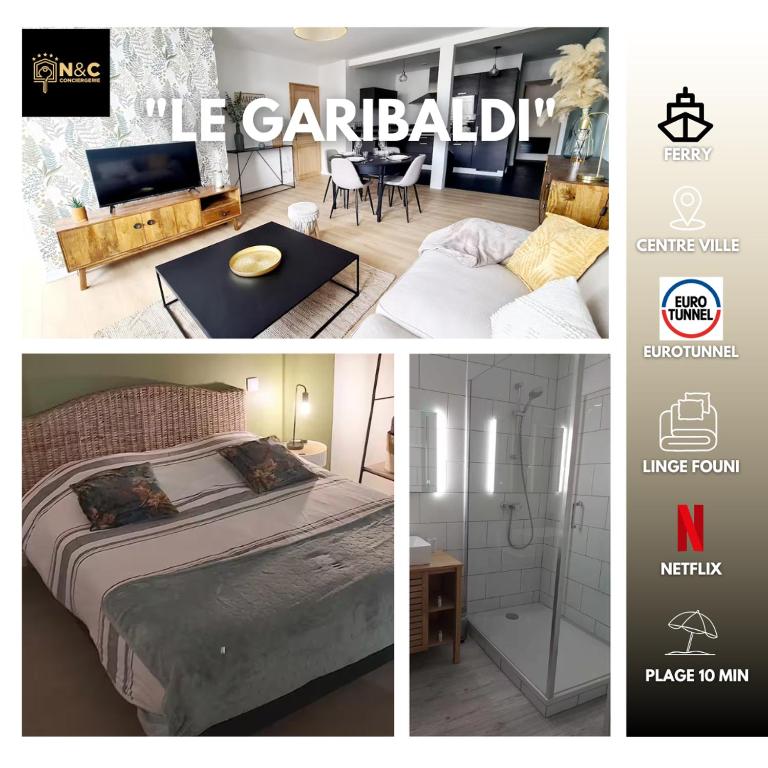 Photo de la galerie de l'établissement Garibaldi de Calais Fonctionnelle nouvelle rénovation Jardin privé, à Calais