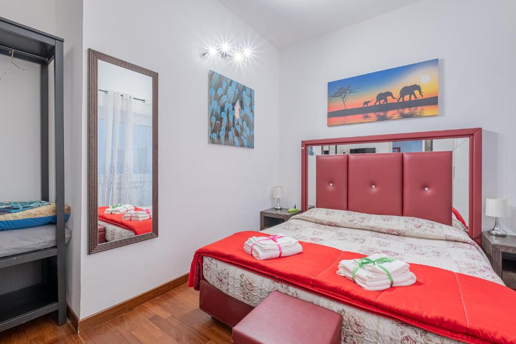 Łóżko lub łóżka w pokoju w obiekcie Bed and Breakfast Impruneta28