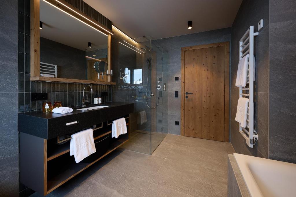 Koupelna v ubytování Aparthotel Dorf570