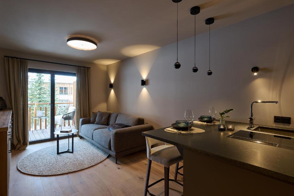 Posezení v ubytování Aparthotel Dorf570