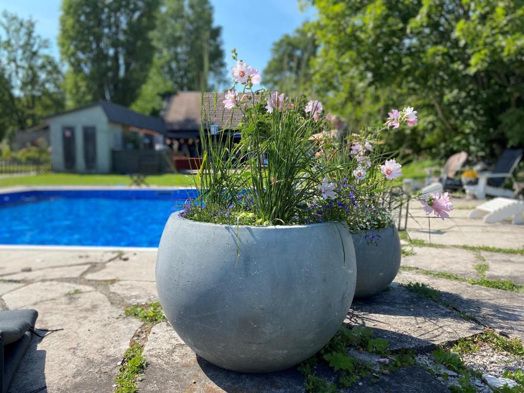 Bazén v ubytování Grå Gåsen nebo v jeho okolí