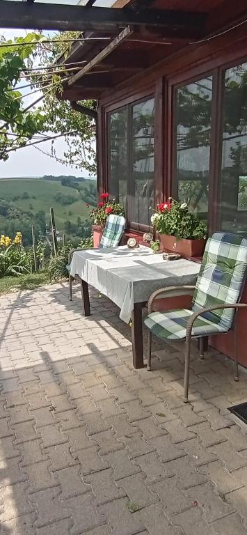 Balkón nebo terasa v ubytování Agroturism Jures