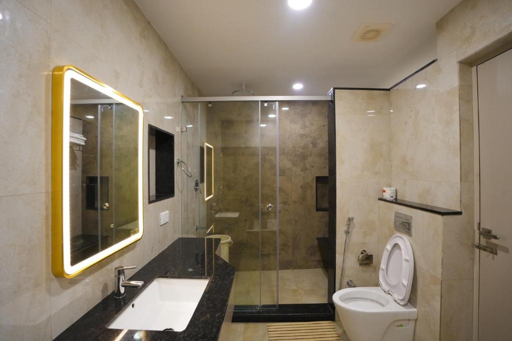 Koupelna v ubytování Avenue 11 Boutique Residences, Poes Garden Chennai