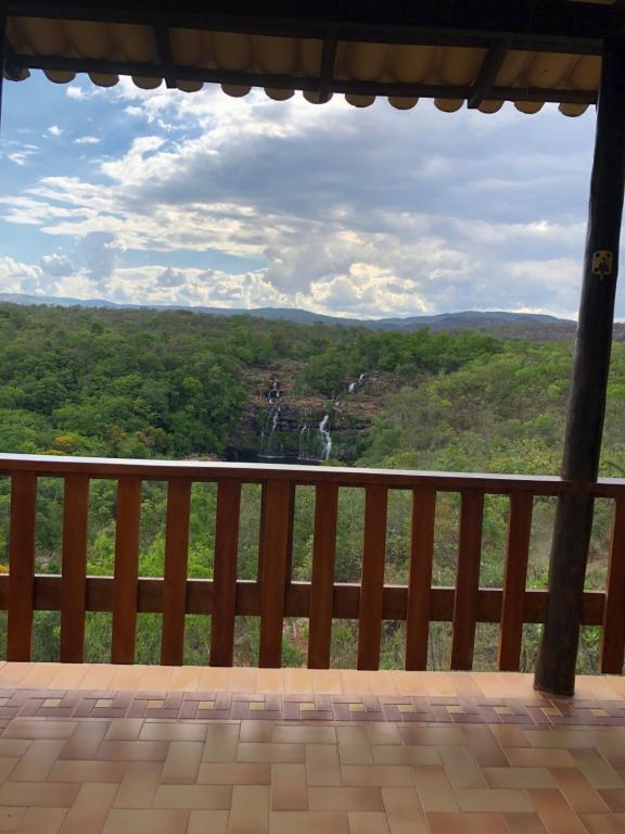 Balkón nebo terasa v ubytování Pousada Cachoeira Poço Encantado