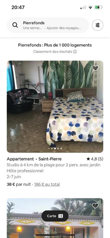 Fotografie z fotogalerie ubytování Studio spacieux v destinaci Saint-Pierre