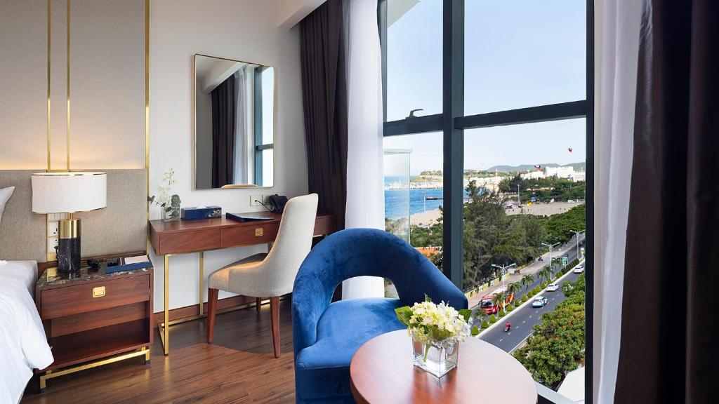 King Suite with Two King Beds with Balcony and Sea View