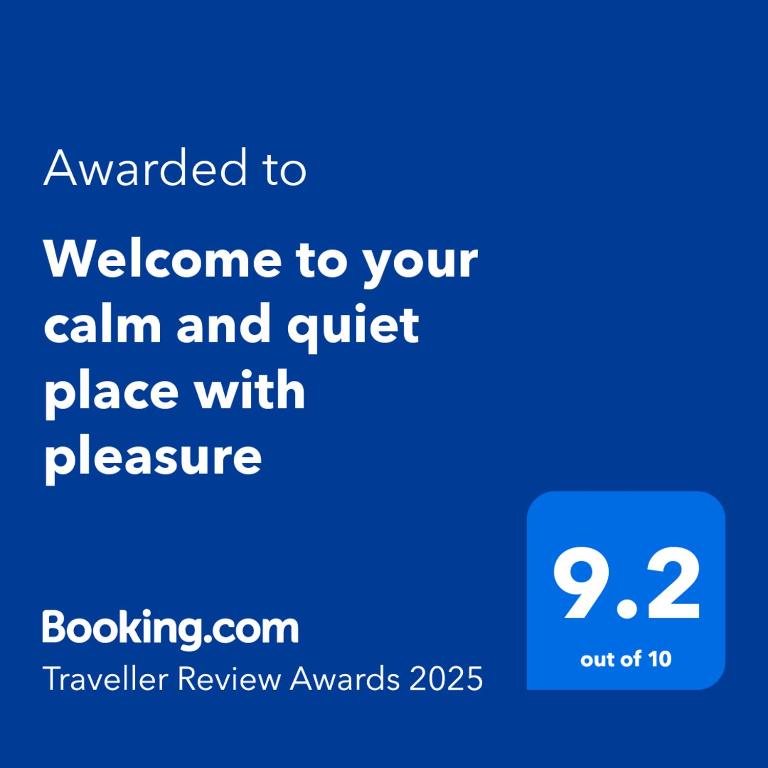 Certifikát, hodnocení, plakát nebo jiný dokument vystavený v ubytování Welcome to your calm and quiet place with pleasure