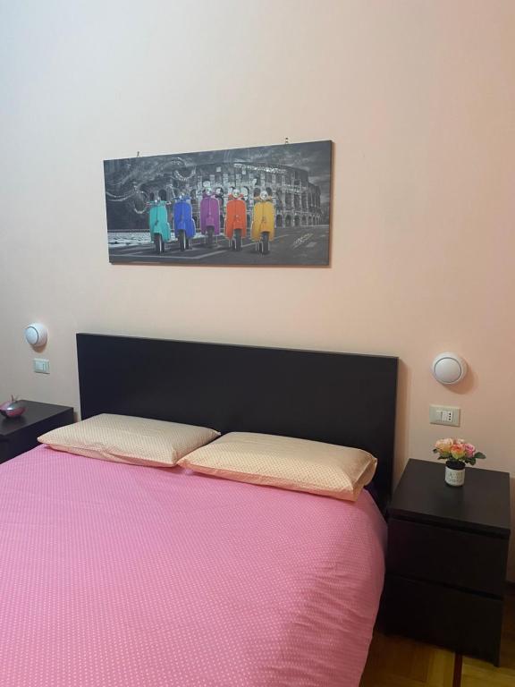 Łóżko lub łóżka w pokoju w obiekcie B&B Il castagno