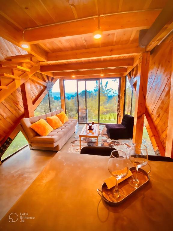 Posezení v ubytování Tiny House El Refugio
