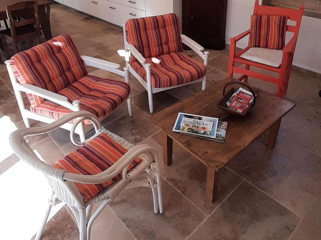 Posezení v ubytování Gîte de vacances La Melve