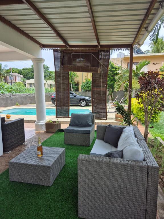 Posezení v ubytování Villa Sunset Mauritius