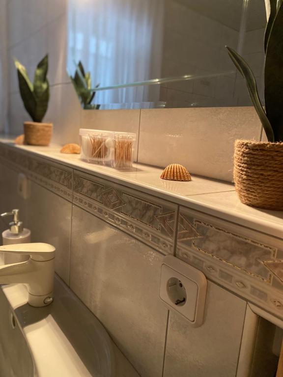 Koupelna v ubytování Apartment Traumzeit