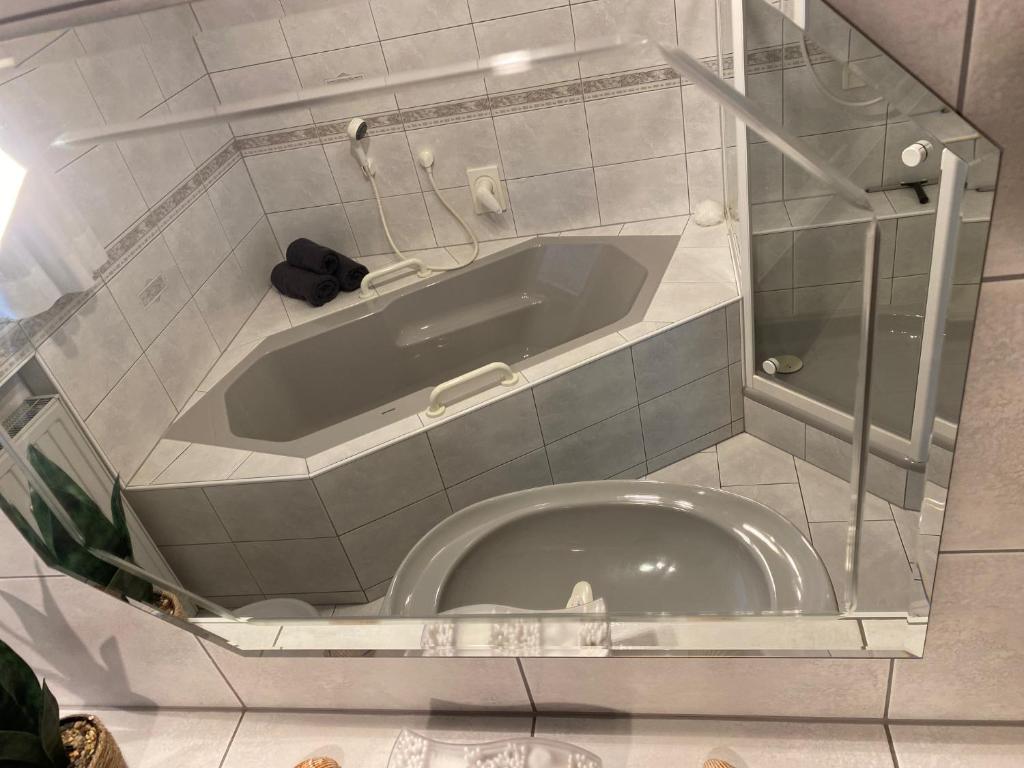 Koupelna v ubytování Apartment Traumzeit