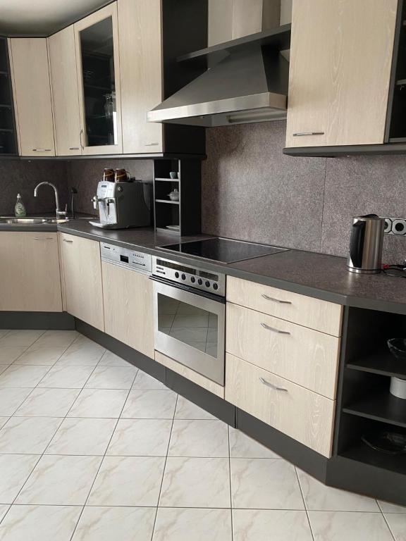 Kuchyň nebo kuchyňský kout v ubytování Apartment Traumzeit