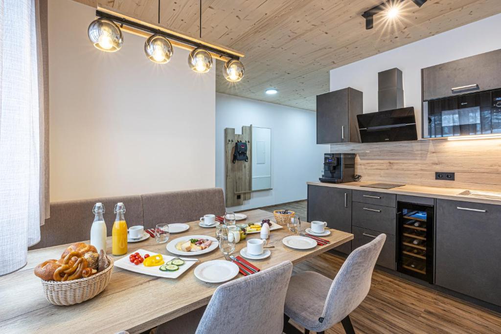 Kuchyň nebo kuchyňský kout v ubytování Hotel Käppelehof