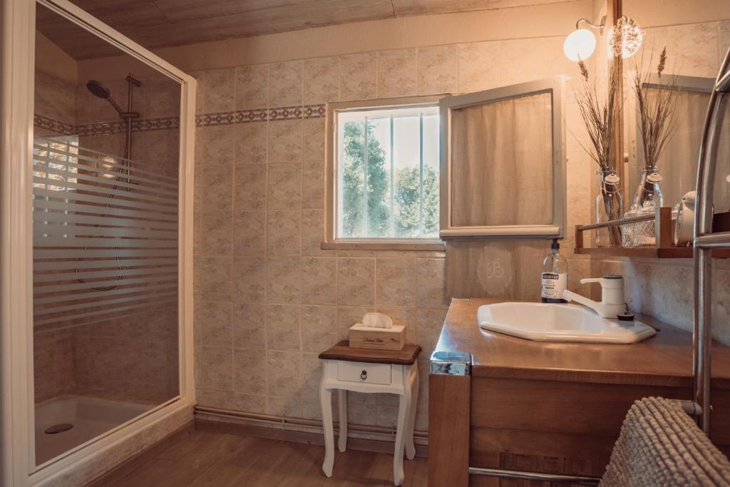 Koupelna v ubytování Petit Paradis Mazet