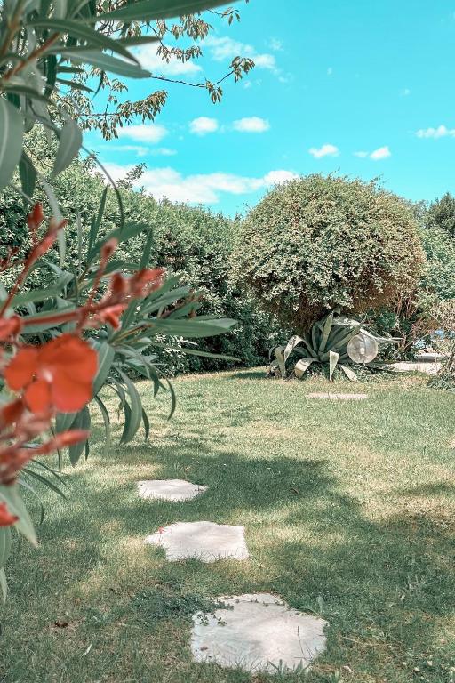 Zahrada ubytování Petit Paradis Mazet