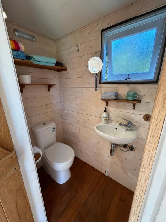 Koupelna v ubytování Gumdiggers Tiny House