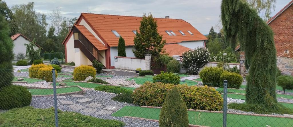 Zahrada ubytování Penzion Na Majlantě