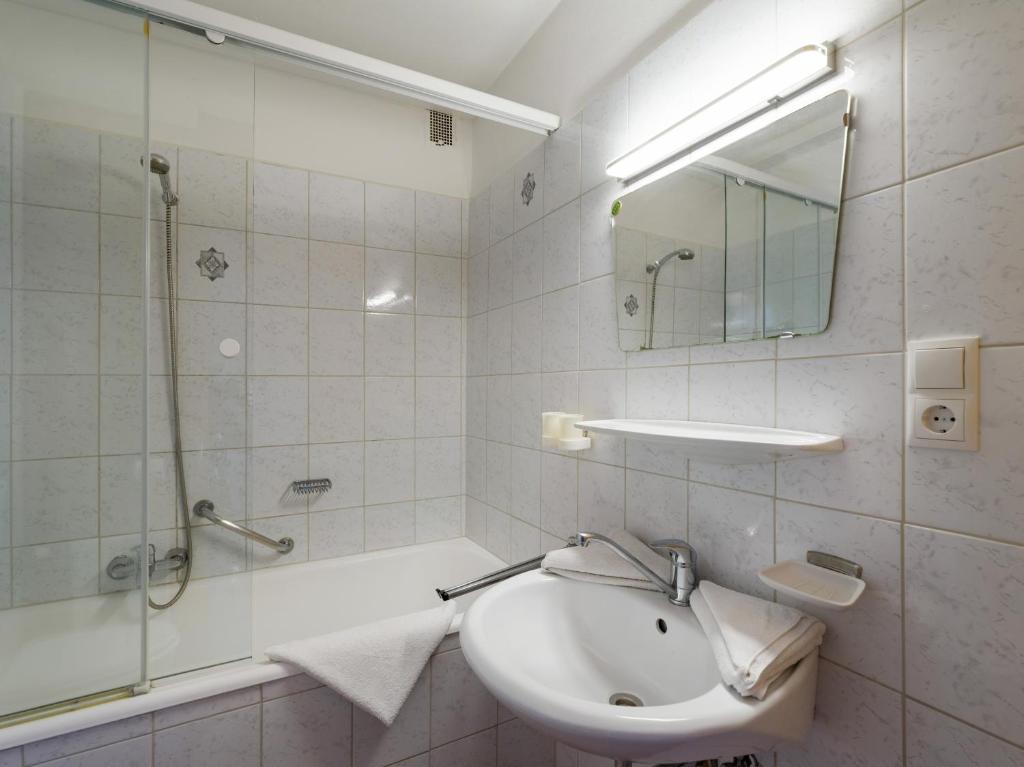 Koupelna v ubytování Gästehaus Wildauer