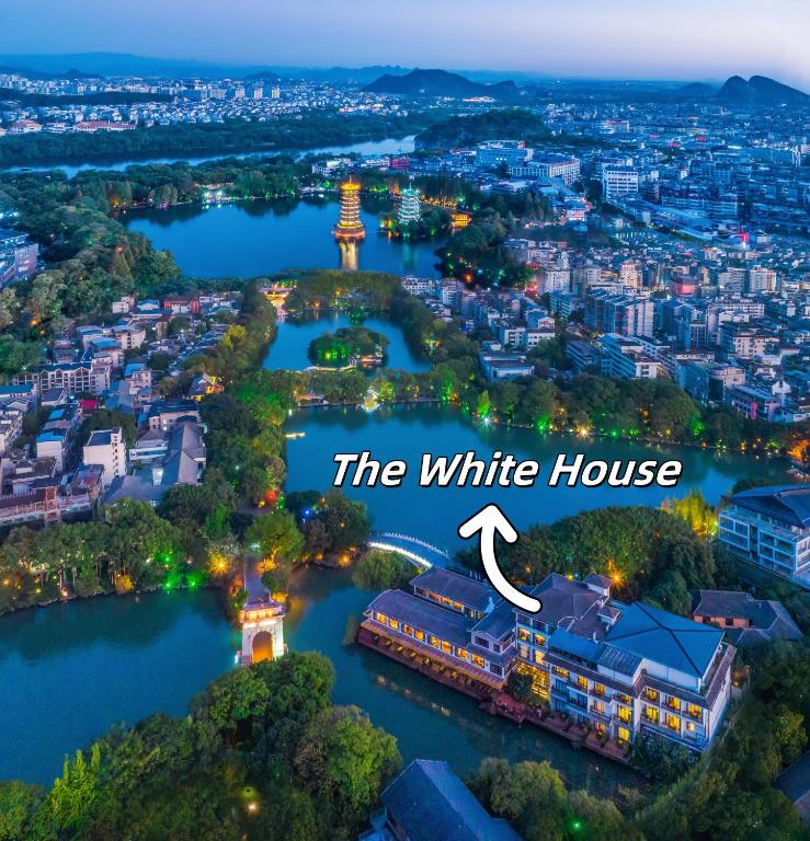 an image of a city with a white house at The White House Hotel Guilin-Two River and Four Lakes & Elephant Trunk Hill in Guilin