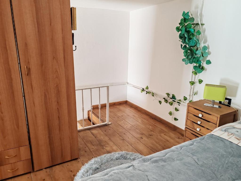 Postel nebo postele na pokoji v ubytování Piano terra casa intera