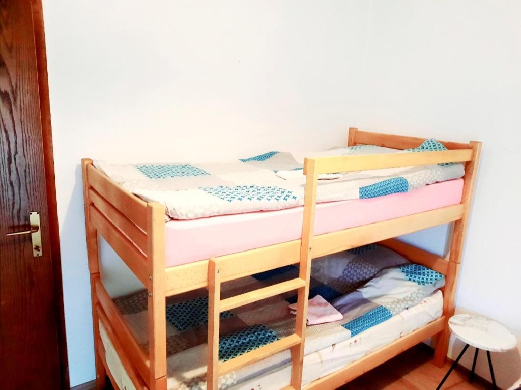 Postel nebo postele na pokoji v ubytování Bus Station Hostel