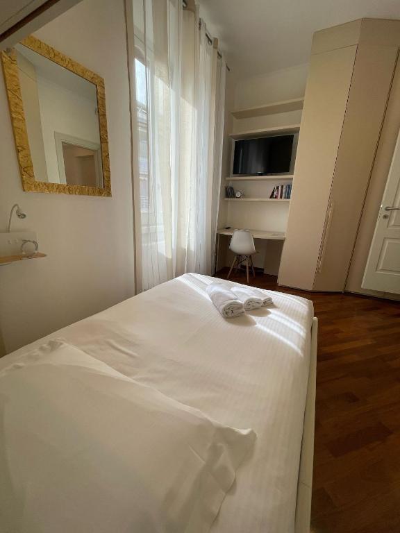 Postel nebo postele na pokoji v ubytování Ilovit