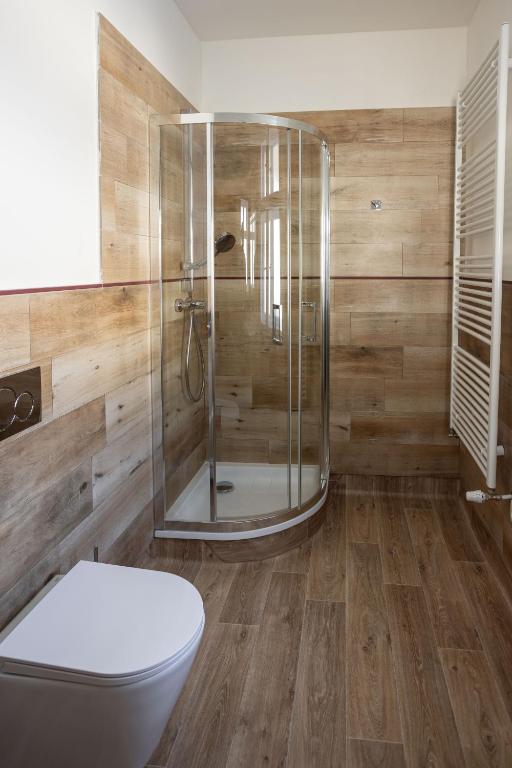 Koupelna v ubytování Hotel Slavie