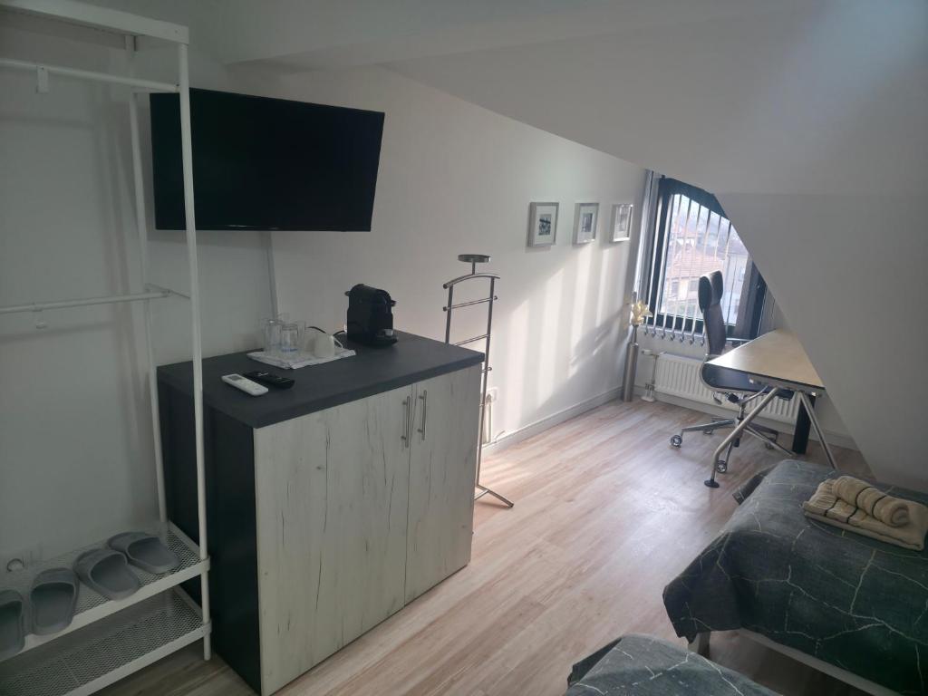 TV a/nebo společenská místnost v ubytování Fenix Apartments