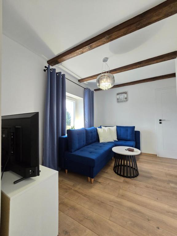 TV a/nebo společenská místnost v ubytování Apartament Gołębiewscy