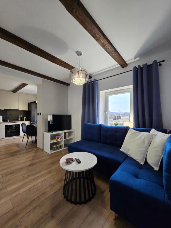 TV a/nebo společenská místnost v ubytování Apartament Gołębiewscy