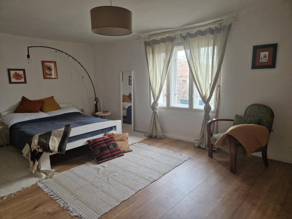Postel nebo postele na pokoji v ubytování Porta